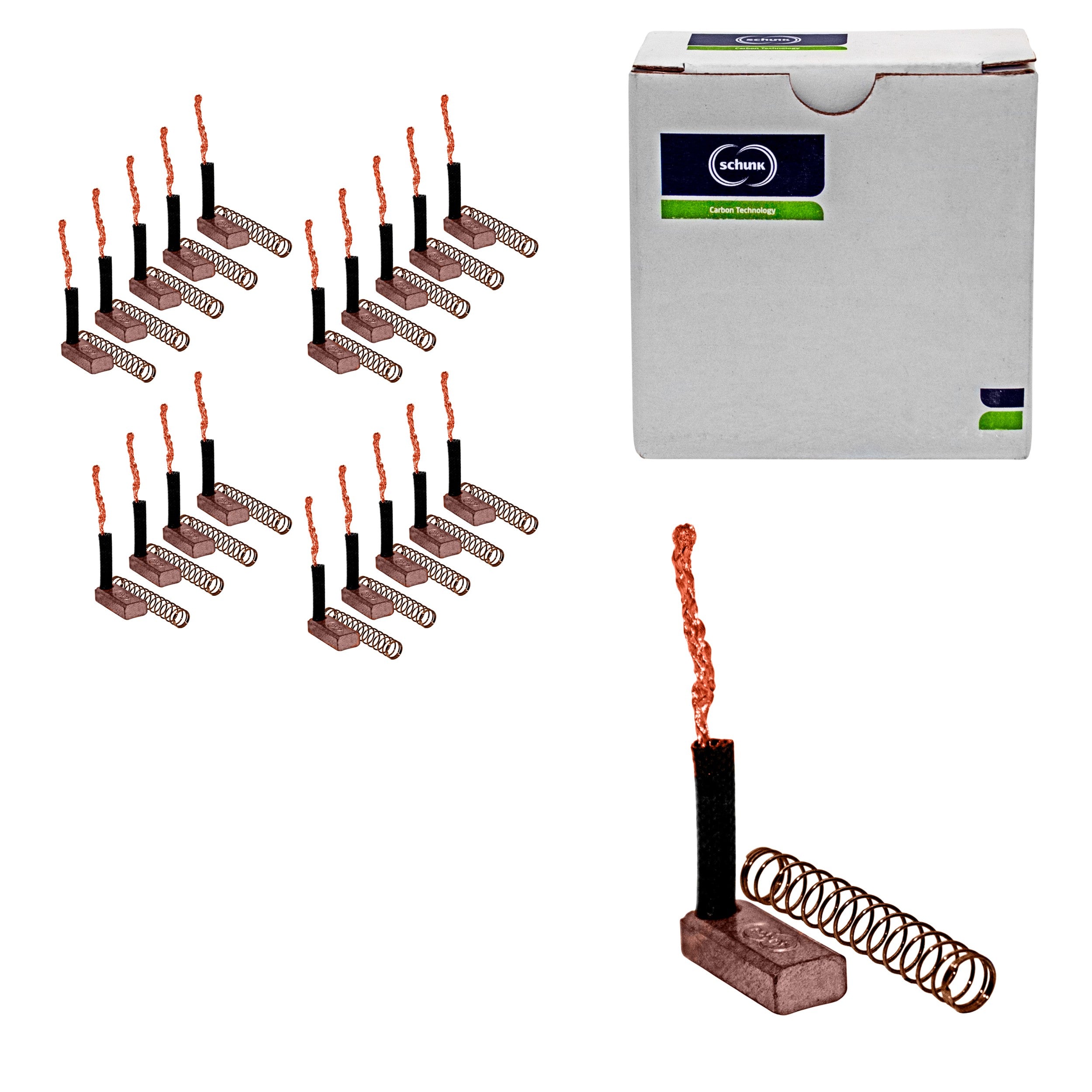 20 Carbones Para Alternador Bosch 12v 38-9102 Schunk (Elca)