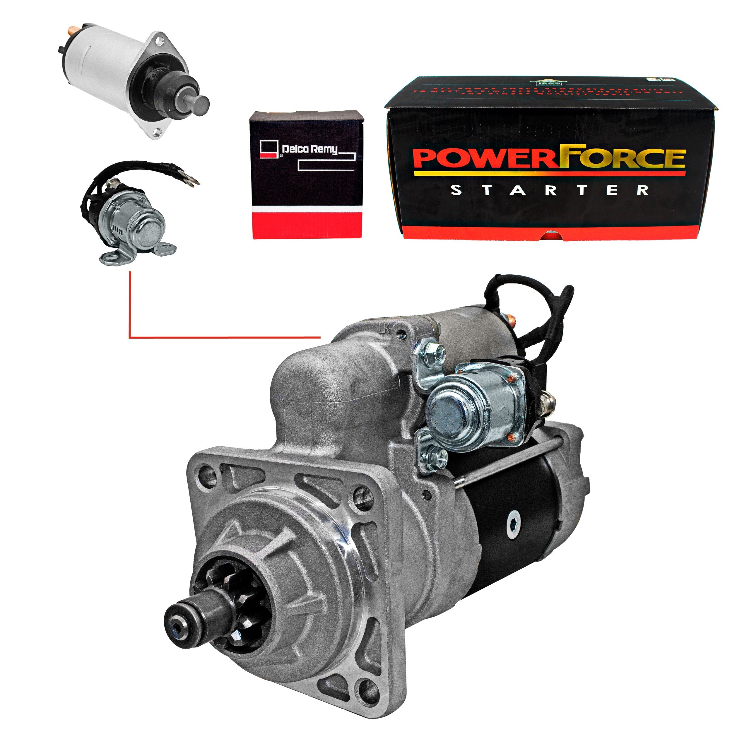 Marcha 29mt Para Freightliner, Mercedes, Sterling 12v 9 Dts (Solenoide Y Aux Delco Remy)