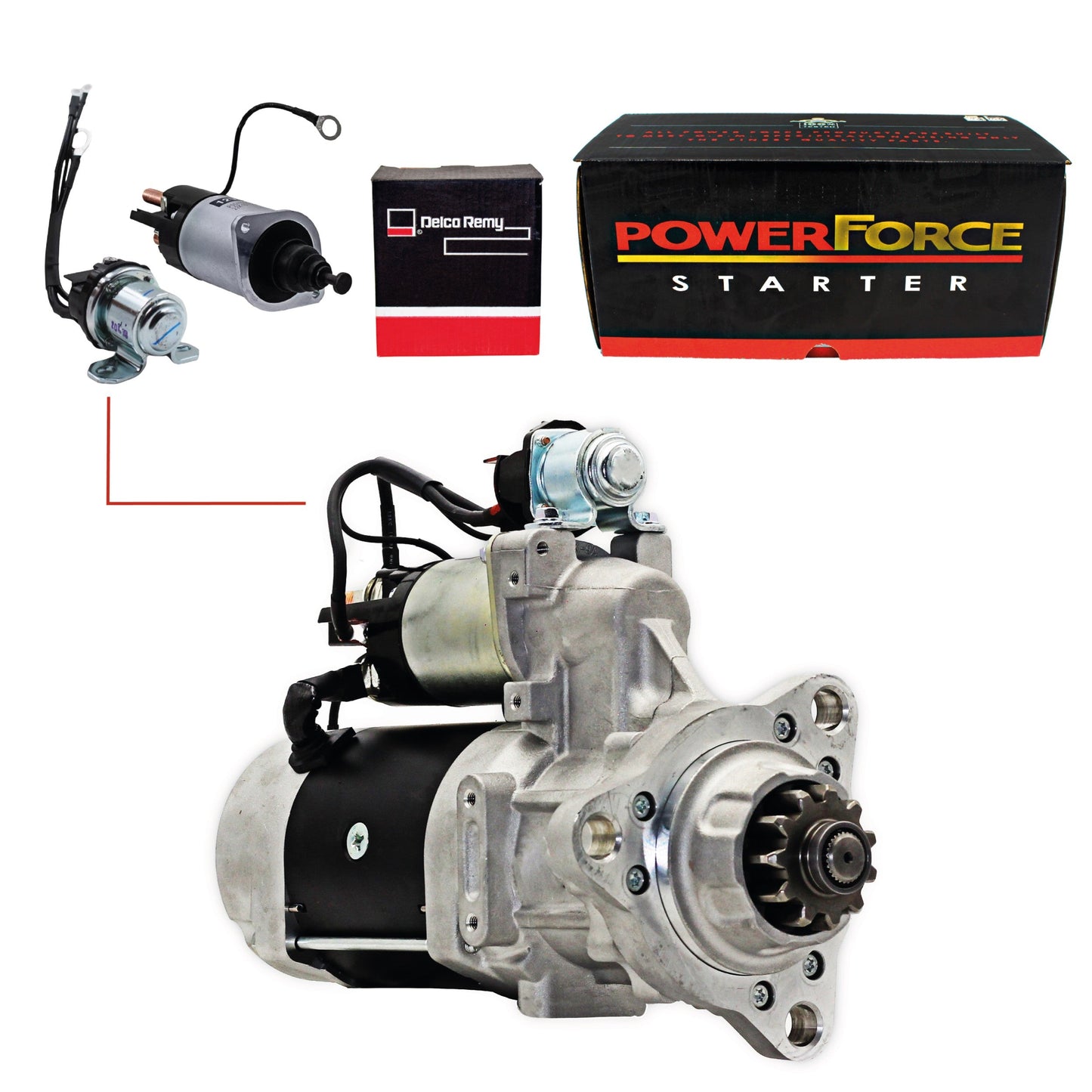 Marcha 39mt Para Freightliner, Kenworth, Internat 12v 11 Dts (Solenoide Y Aux Delco Remy)